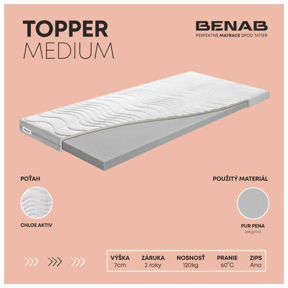 Obrázok pre Matrac BENAB TOPPER MEDIUM