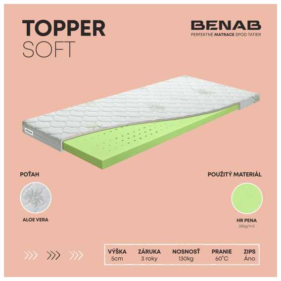 Obrázok pre Matrac BENAB TOPPER SOFT
